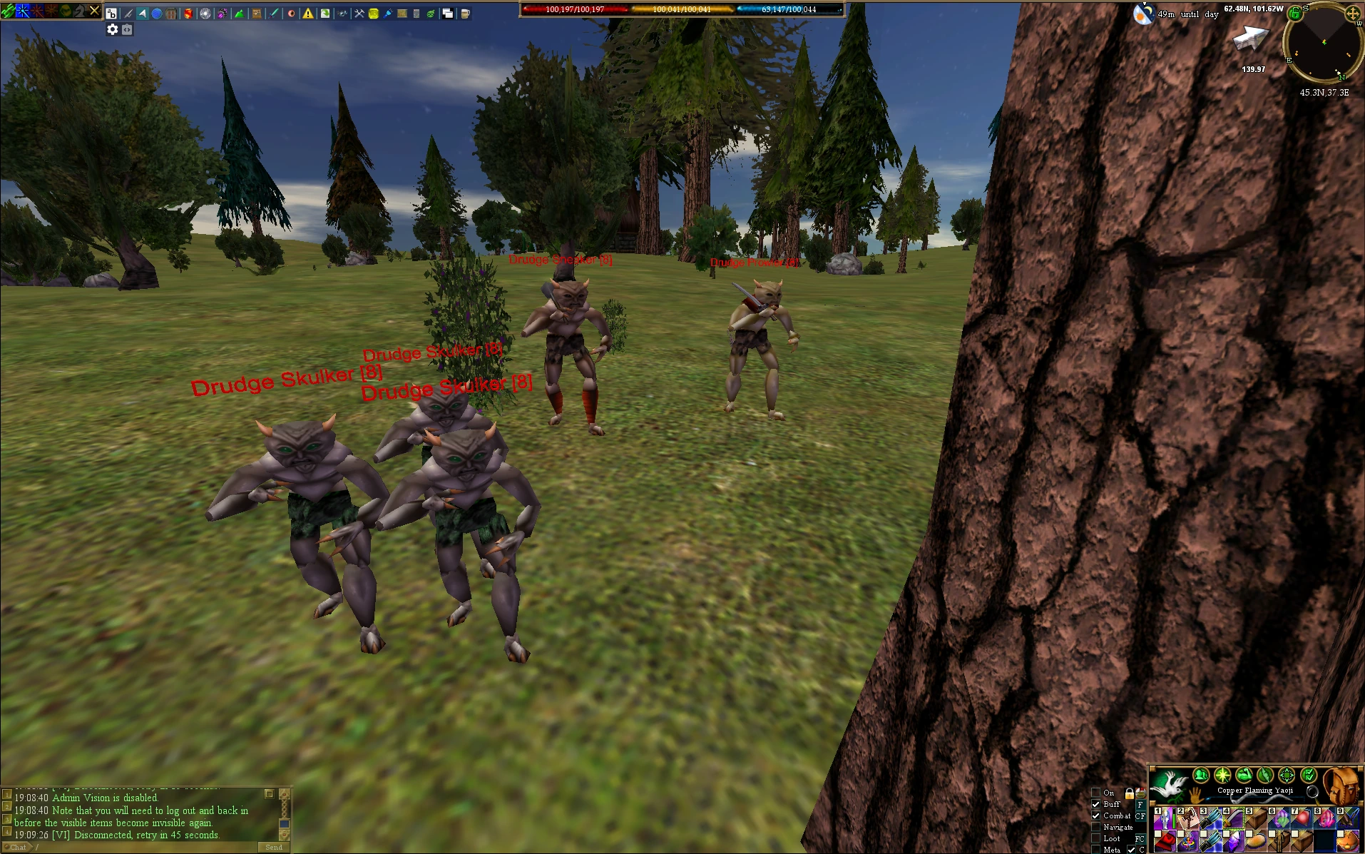Drudges in a forest clearing with AC-HD